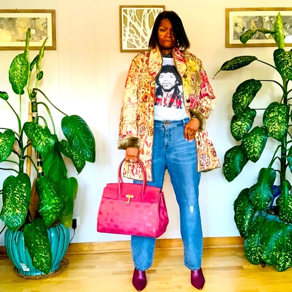 ✨ CHICO’S ✨ Multi-Pattern & Color BOHO Faux Fur Coat - Picture 16 of 16